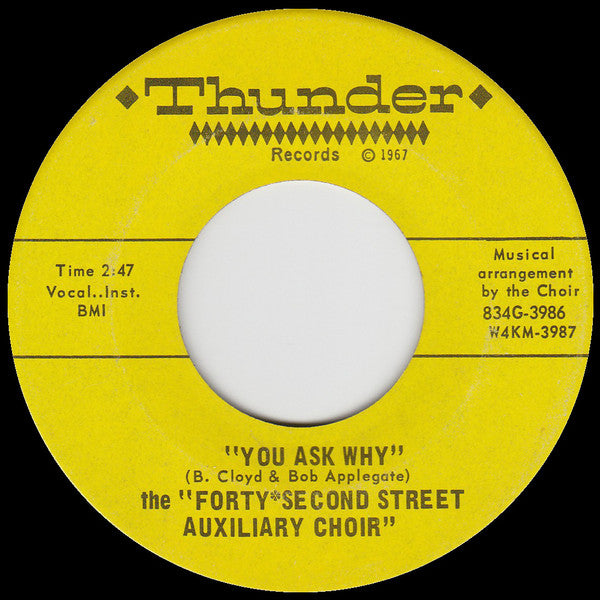 Forty Second Street Auxiliary Choir : Springtime Feeling / You Ask Why (7")