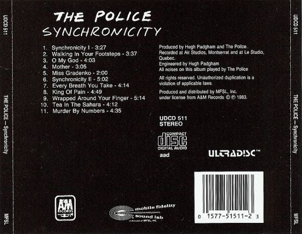 The Police : Synchronicity (CD, Album, Ltd, RE, RM, 24k)