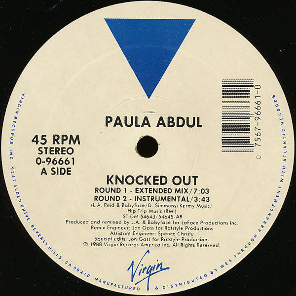 Paula Abdul : Knocked Out (12", Single, All)
