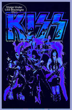 Kiss Blue Lightening Blacklight Poster - 23" x 35"
