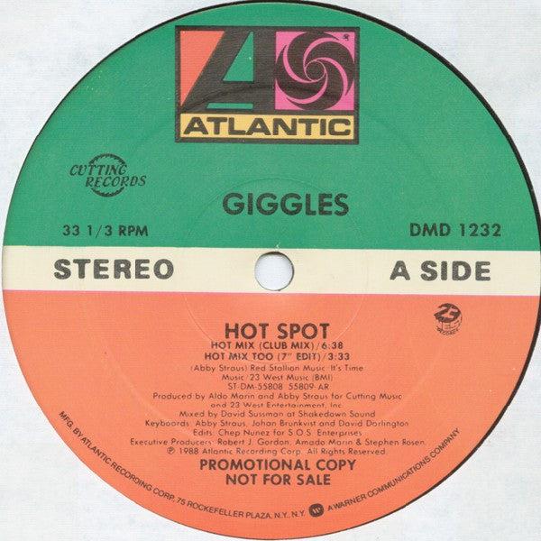 Giggles : Hot Spot (12", Single, Promo, All)