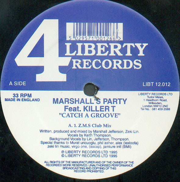 Marshall's Party Feat. Killer T : Catch A Groove (12")