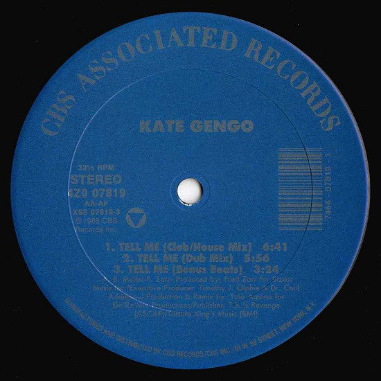 Kate Gengo : Tell Me (12")