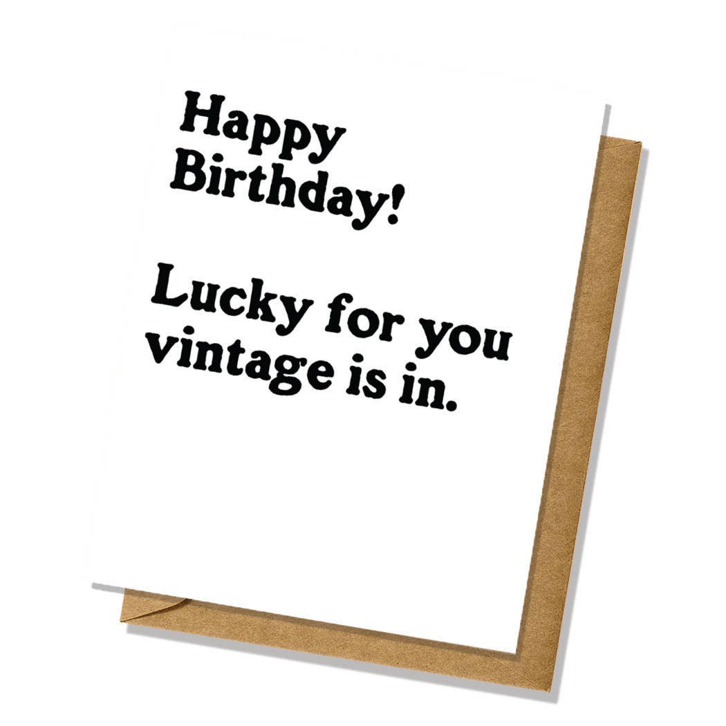 "Vintage Is In" Birthday Card
