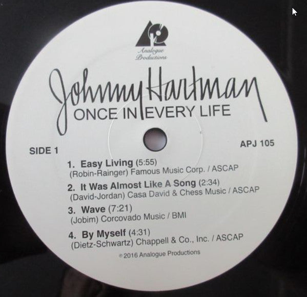 Johnny Hartman : Once In Every Life (LP, Album, RE, RM)