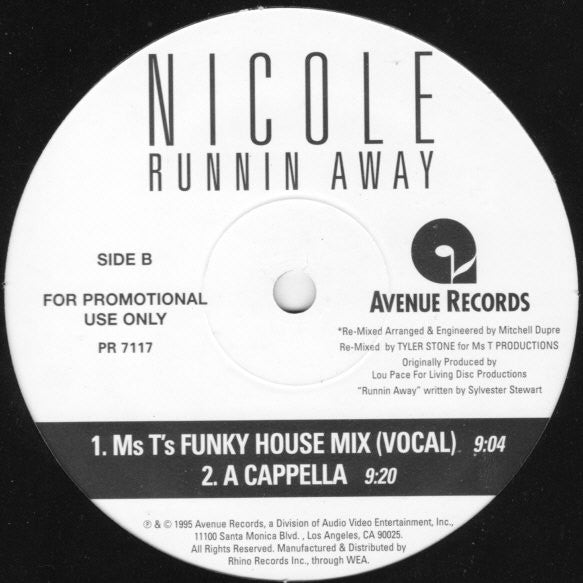 Nicole* : Runnin Away (12", Ltd, Promo)