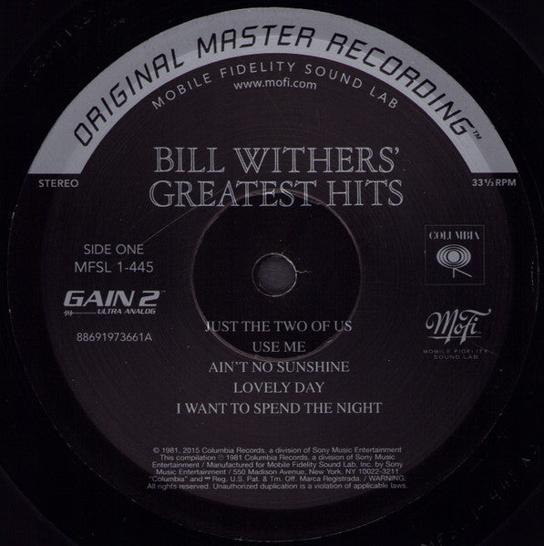 Bill Withers : Bill Withers' Greatest Hits (LP, Comp, Ltd, Num, RE, RM, S/Edition, 180)