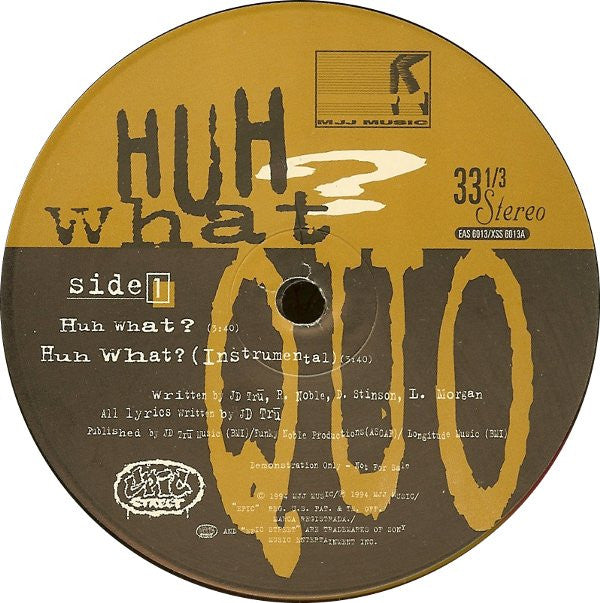 Quo : Huh What? (12", Promo)