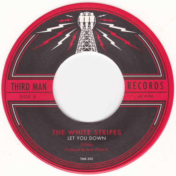 The White Stripes : Let You Down (7", Whi)