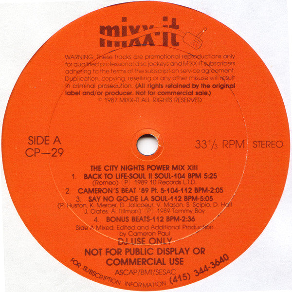 Various : Mixx-it 29 (12", EP, P/Mixed, Promo)