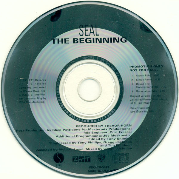Seal : The Beginning (CD, Maxi, Promo)