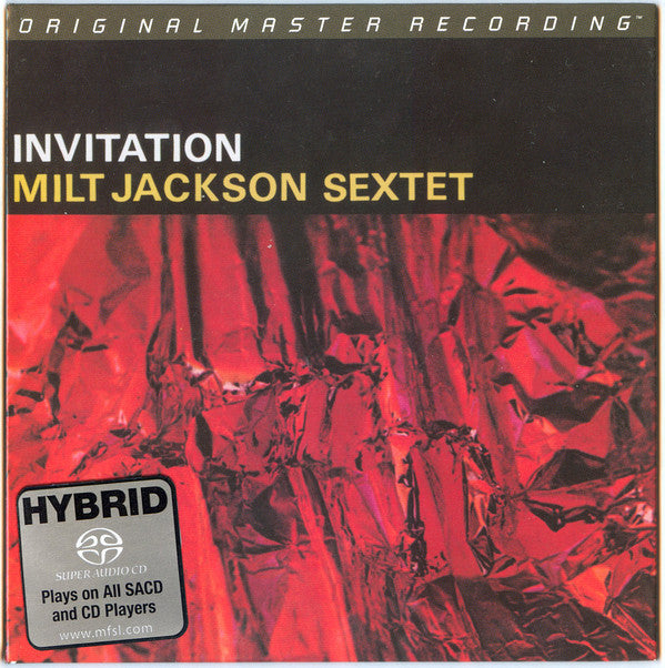 Milt Jackson Sextet : Invitation (SACD, Hybrid, Album, Ltd, Num, RE, RM)