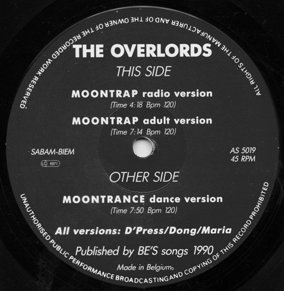 The Overlords : Moontrap (12")