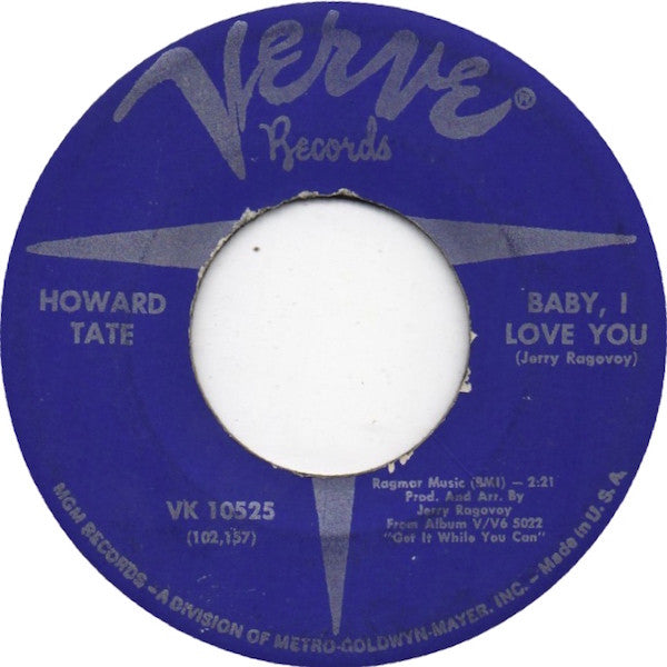 Howard Tate : Baby, I Love You (7", Single)