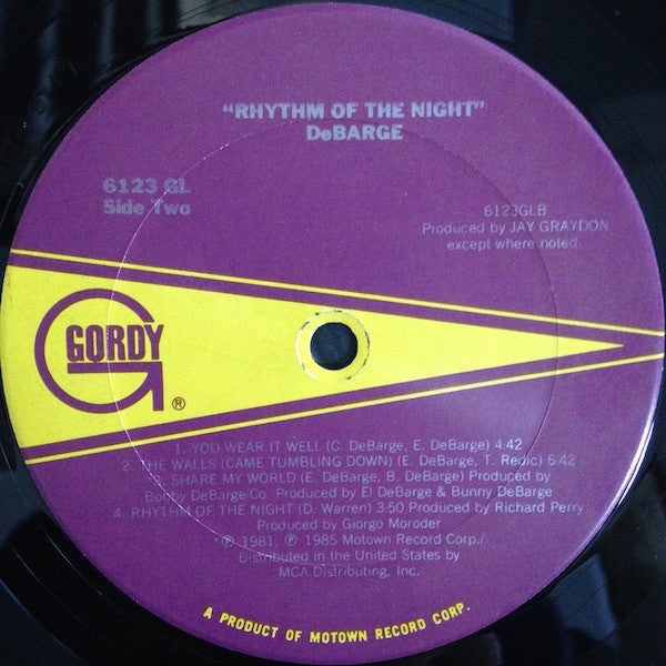 DeBarge : Rhythm Of The Night (LP, Album, Club, Car)