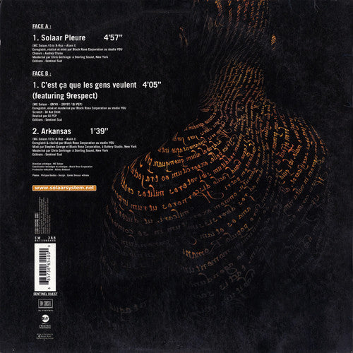MC Solaar : Solaar Pleure (12")