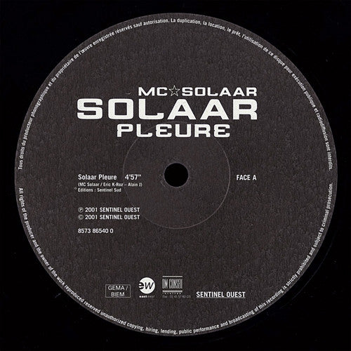 MC Solaar : Solaar Pleure (12")