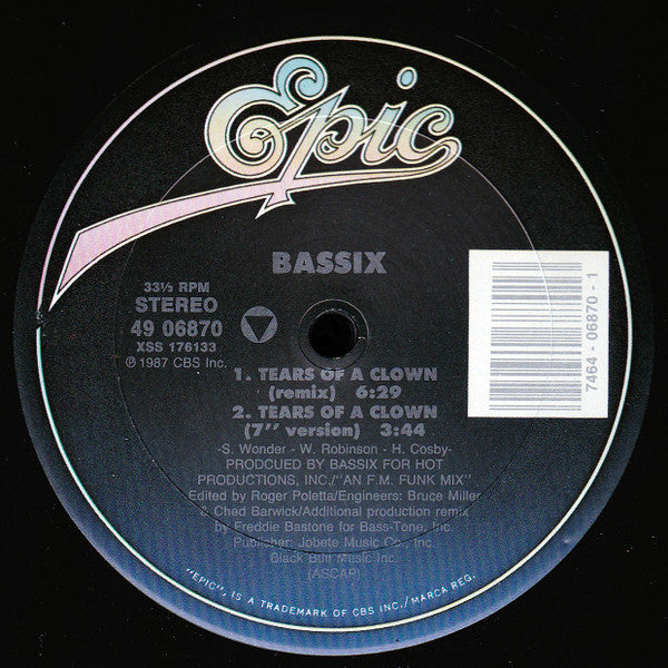 Bassix : Tears Of A Clown / Fake 'N' Move (12")