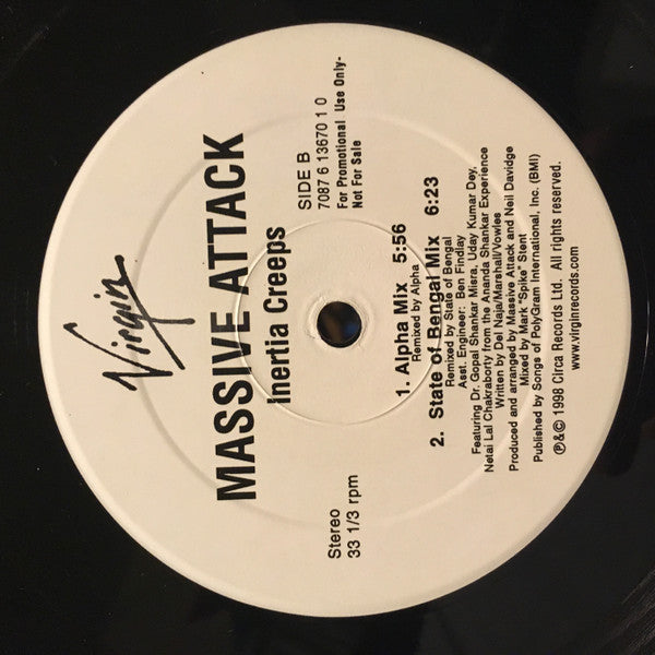 Massive Attack : Inertia Creeps (12", Promo)