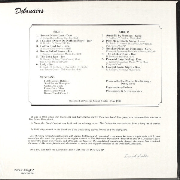 Debonairs : Debonair Dancelands Presents The Debonairs (LP)