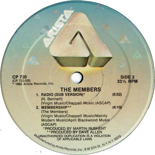 The Members : Radio (12")