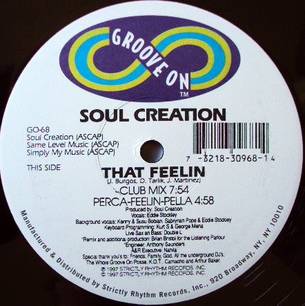 Soul Creation Featuring Eddie Stockley : That Feelin' (12")