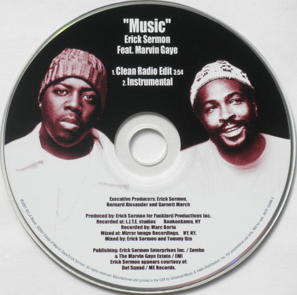 Erick Sermon Feat. Marvin Gaye : Music (CD, Single, Promo)