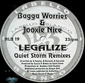 Bagga Worries & Jooxie Nice : Legalize (Quiet Storm Remixes) (10")