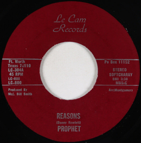 Prophet (58) : It's Not My Fault / Reasons (7", Single)