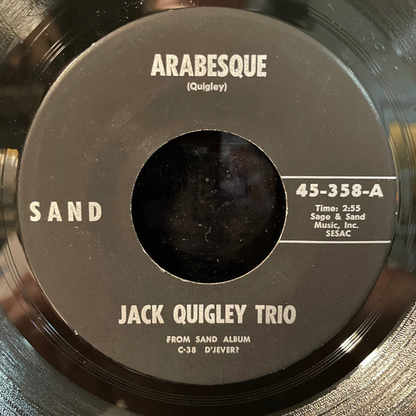 Jack Quigley Trio : Arabesque / Presto (7", Single)