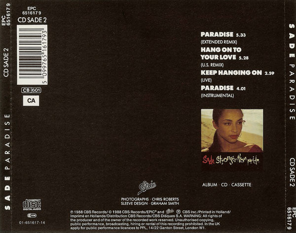 Sade : Paradise (CD, Maxi)