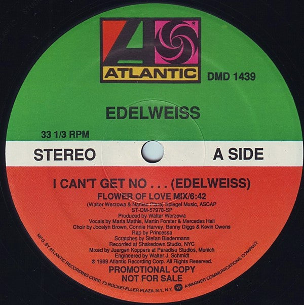 Edelweiss : I Can't Get No... (Edelweiss) (12", Promo)
