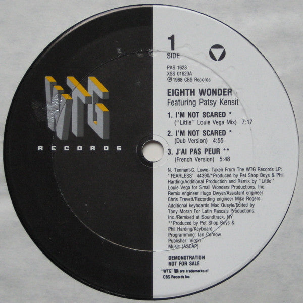Eighth Wonder Featuring Patsy Kensit : I'm Not Scared (12", Promo)
