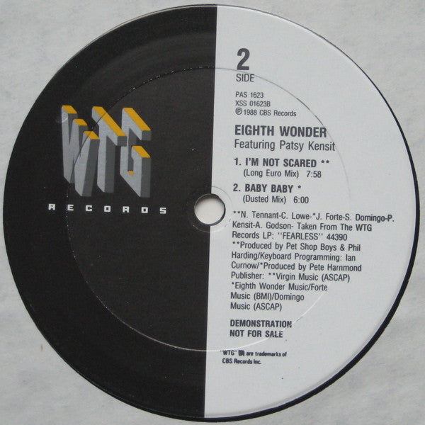 Eighth Wonder Featuring Patsy Kensit : I'm Not Scared (12", Promo)