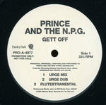 Prince And The N.P.G.* : Gett Off (12", Promo)
