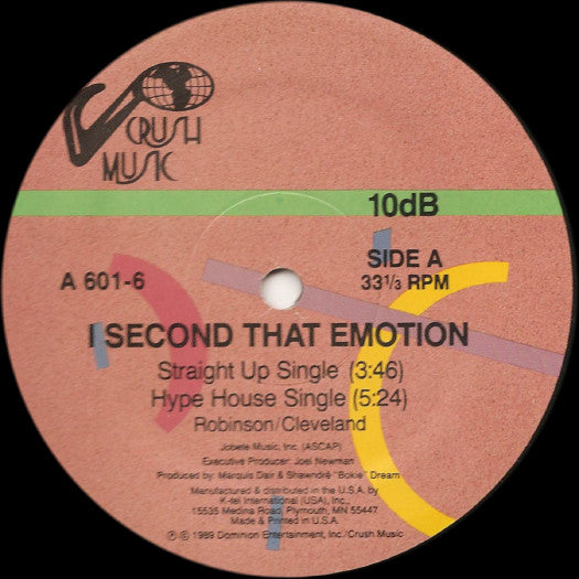 10db : I Second That Emotion (12")