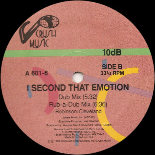 10db : I Second That Emotion (12")