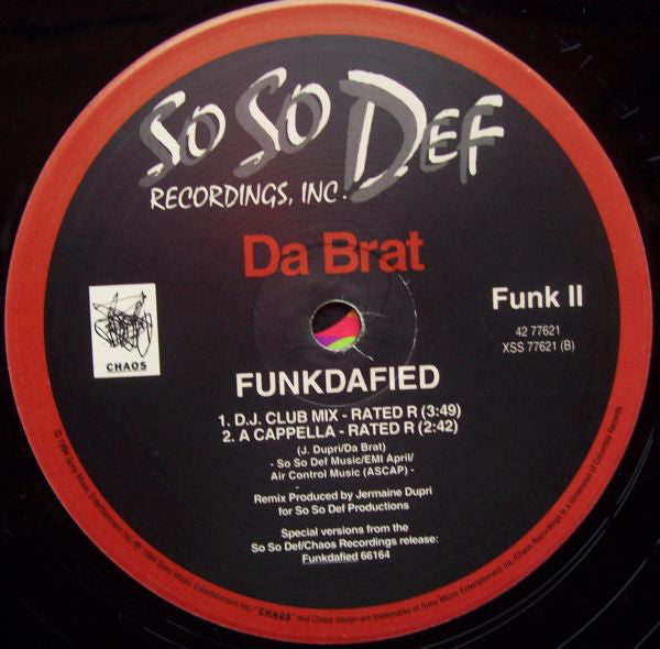 Da Brat : Funkdafied (12", Single)