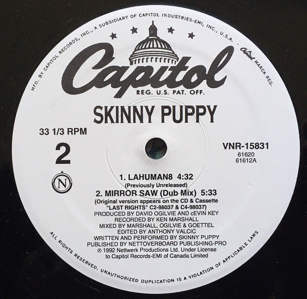 Skinny Puppy : Inquisition (12", Single)