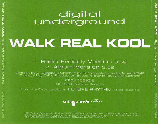 Digital Underground : Walk Real Kool (CD, Single, Promo)