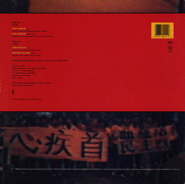 Skinny Puppy : Tin Omen (Twelve Inch Remixes) (12", Single)