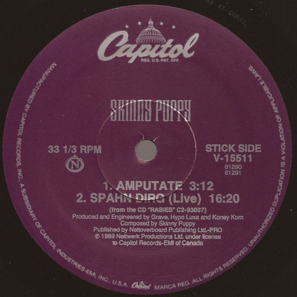 Skinny Puppy : Tin Omen (Twelve Inch Remixes) (12", Single)