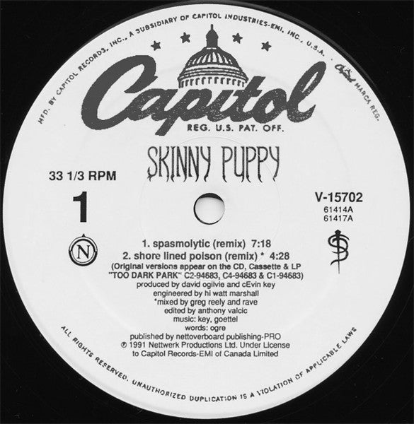 Skinny Puppy : Spasmolytic (12", Single)