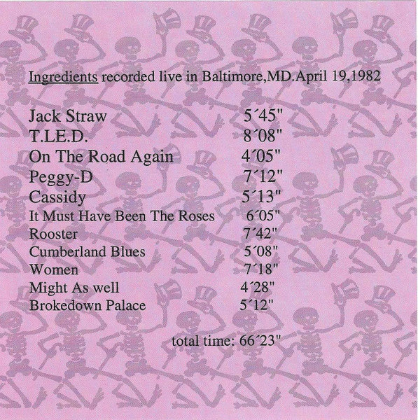 Grateful Dead* : Vanilla Dead Fudge (CD, Ltd, Num, Unofficial)