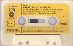 W.A.S.P. : Inside The Electric Circus (Cass, Album)