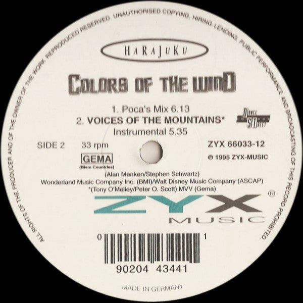 Harajuku : Colors Of The Wind (12")