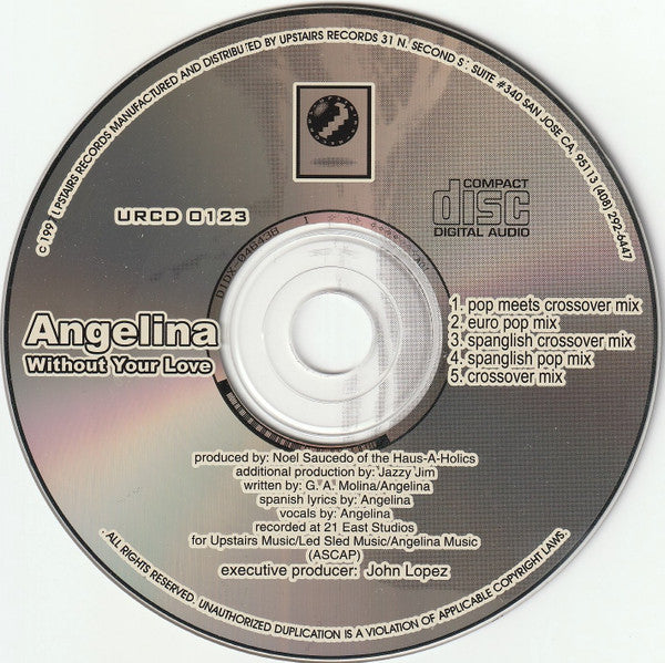 Angelina : Without Your Love (CD, Maxi, Car)
