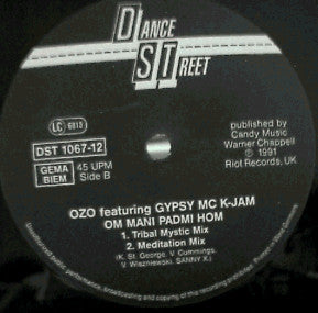Ozo Featuring Gypsy MC K-Jam : Om Mani Padmi Hom (12")