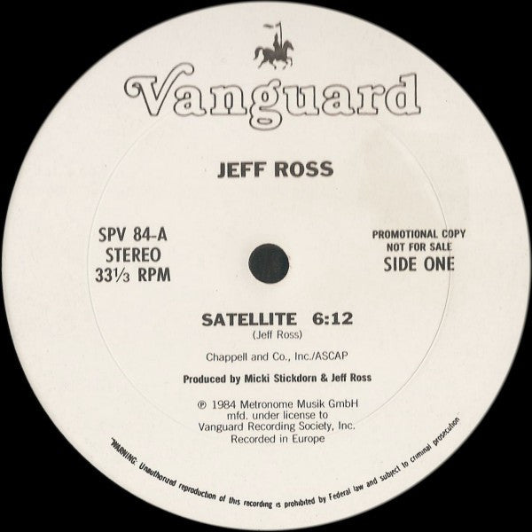 Jeff Ross (4) : Satellite (12", Single, Promo)