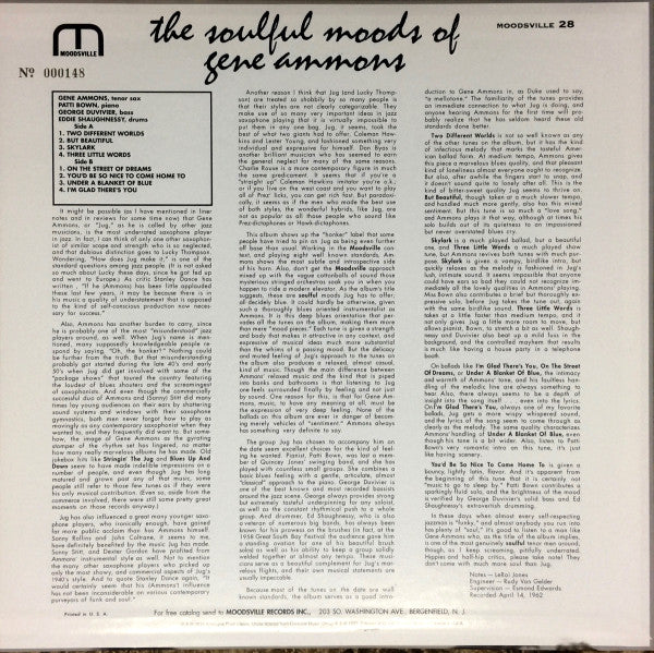 Gene Ammons : The Soulful Moods Of Gene Ammons (LP, Album, Ltd, Num, RE, RM, 200)